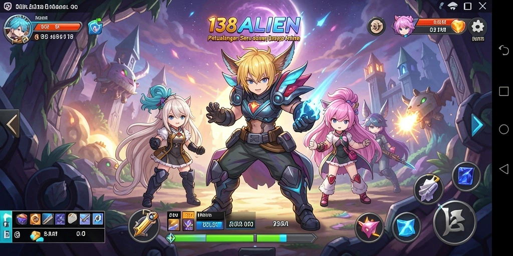 Gameplay seru 138ALIEN yang memukau dengan karakter anime.