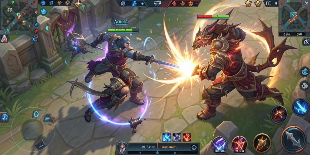 Tampilan gameplay menarik dari 3178 saat pertarungan intens di arena.