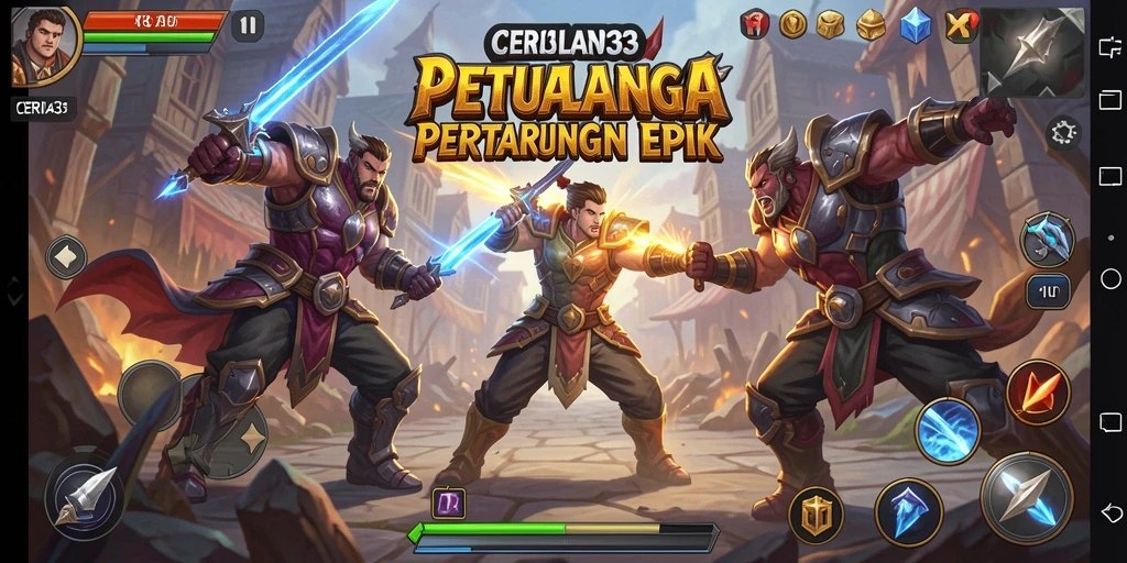 Screenshot CERIA33 menampilkan pertarungan intens antara karakter di arena.