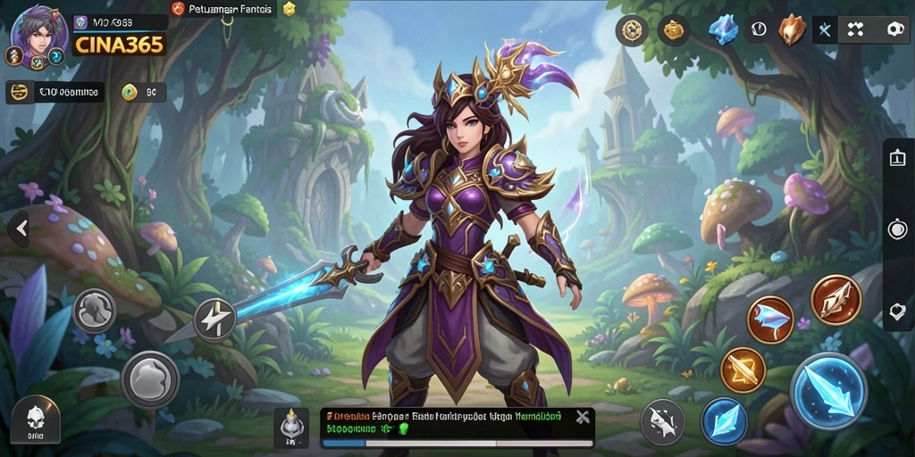 Tampilan menarik dari gameplay CINA365 yang penuh aksi ARPG.