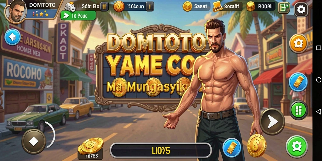Tampilan gameplay DOMTOTO yang menarik dan penuh warna.