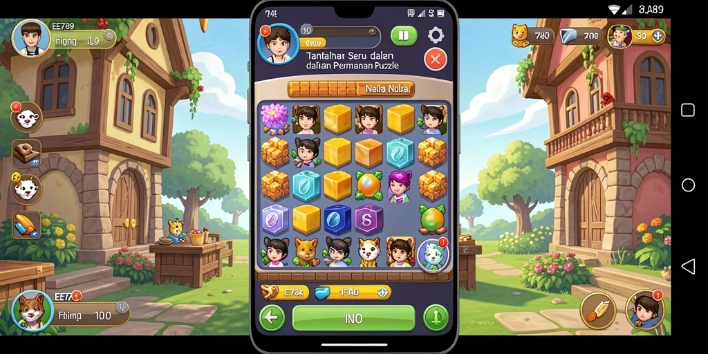 Tampilan screenshot gameplay EE789 yang menampilkan tantangan Puzzle yang menarik.