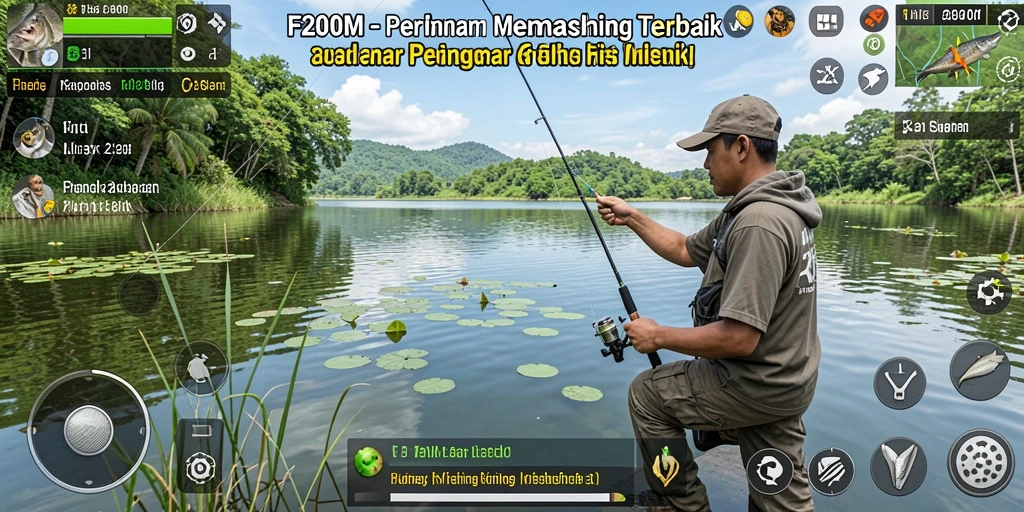 Gameplay memancing yang seru dalam F200M dengan grafis menawan.