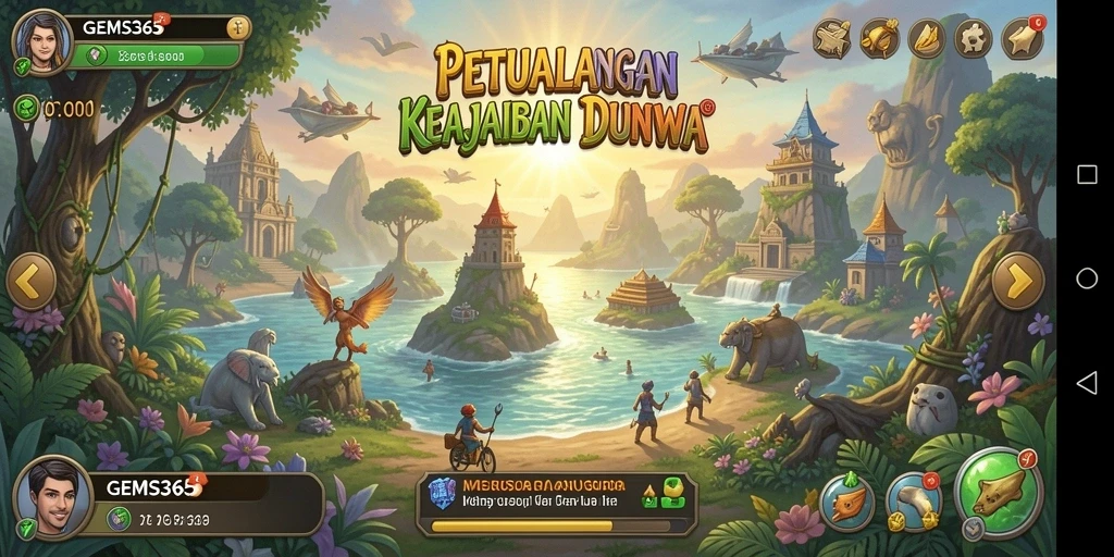 Cuplikan gameplay epik di dunia GEMS365.
