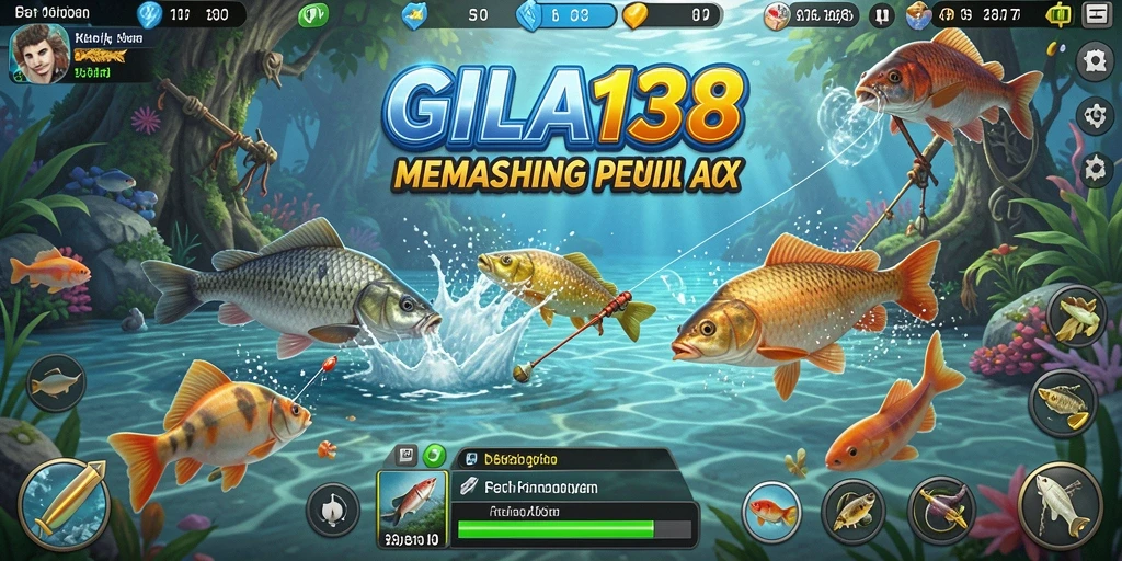 Gameplay GILA138 yang menampilkan aktivitas memancing yang seru.