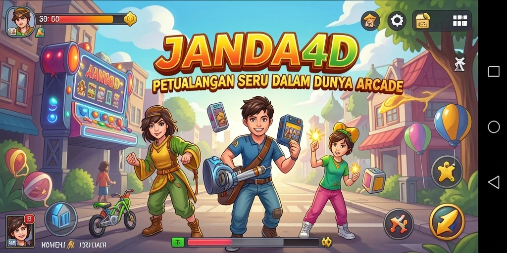 Screenshot JANDA4D menampilkan gameplay seru dan warna-warni.