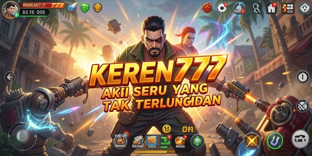 Tampilan gameplay KEREN777 dengan aksi mendebarkan dan grafis menarik.