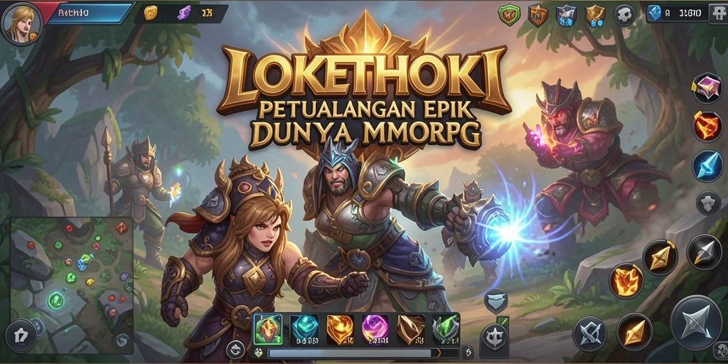 Screenshot utama gameplay LOKETHOKI menampilkan petualangan seru dalam MMORPG.