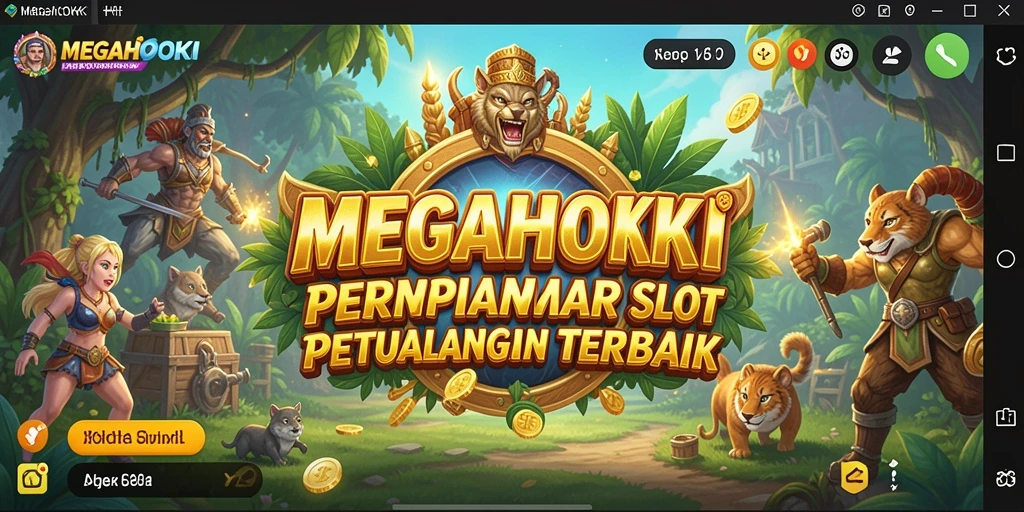 Screenshot utama MEGAHOKI menampilkan aksi seru permainan slot.