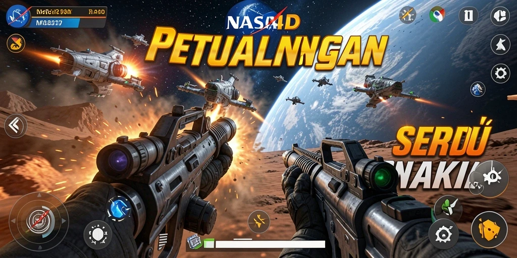 Tangkapan layar gameplay menampilkan aksi mendebarkan di NASA4D.