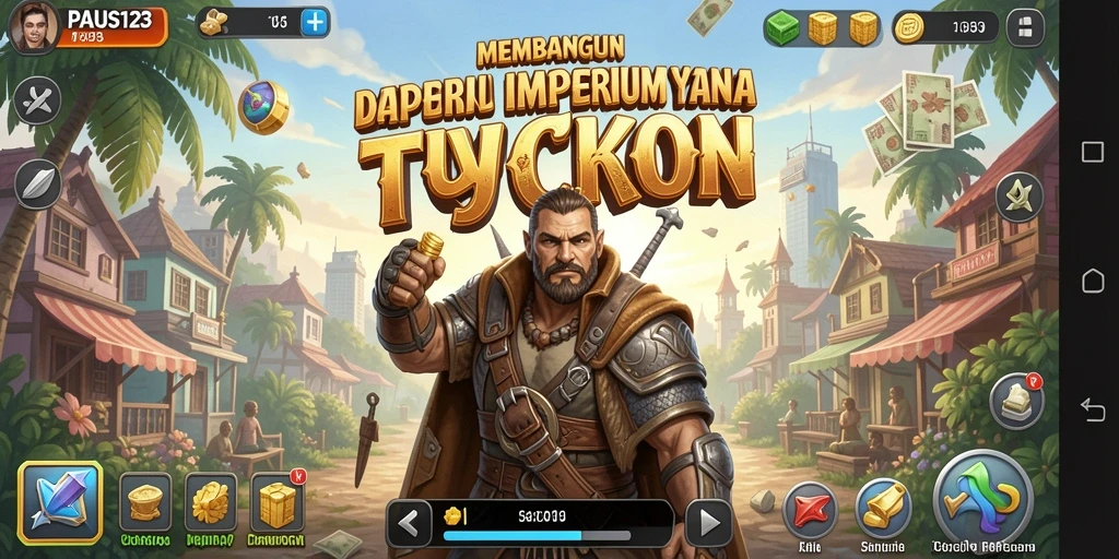 Screenshot gameplay PAUS123 memperlihatkan aksi seru dalam simulasi Tycoon.