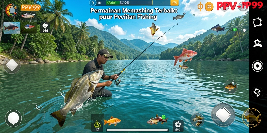 Tampilan gameplay PPV99 yang menarik dan interaktif saat memancing.