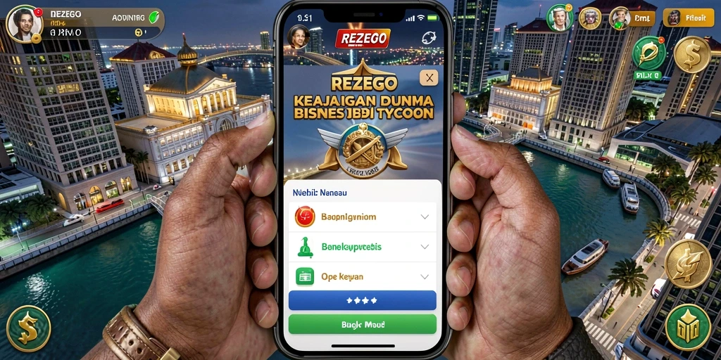 Tampilan menarik gameplay Tycoon di REZEGO yang penuh strategi.