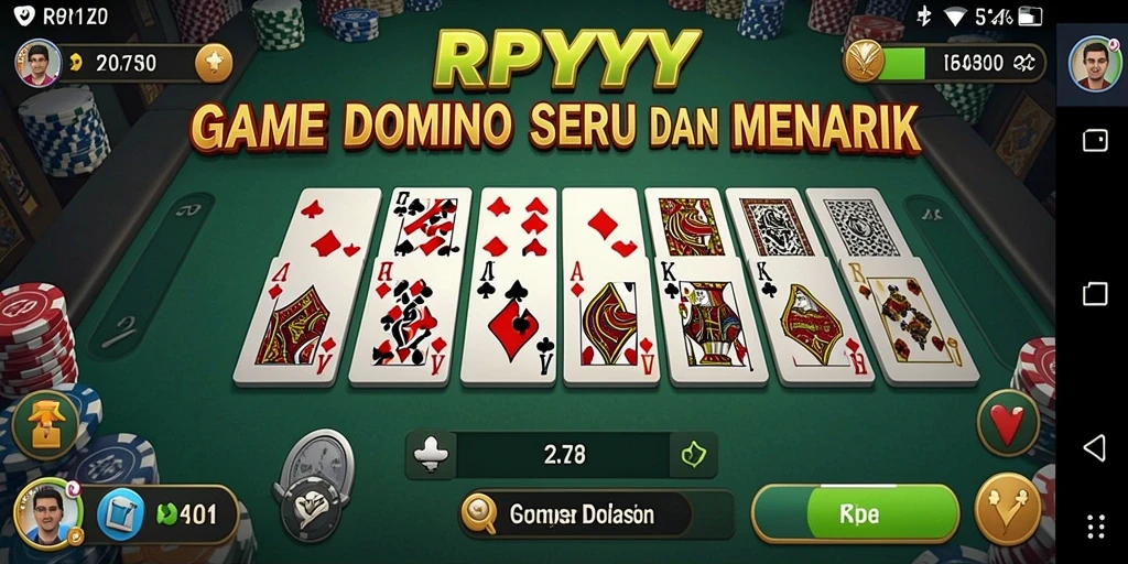 Tampilan gameplay seru dalam permainan Domino RPYYY.