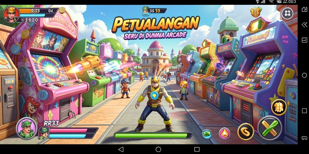 Screenshot gameplay menunjukkan aksi mendebarkan di RR33.