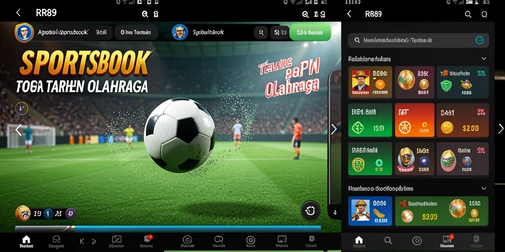 Tampilan menarik gameplay Sportsbook di RR89 dengan berbagai pilihan taruhan.