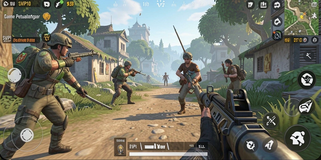 Screenshot utama SVIP10 menampilkan aksi mendebarkan dalam gameplay TPS.